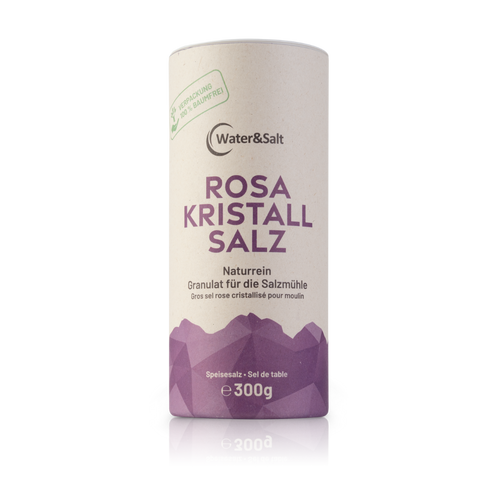 Rosa Kristallsalz Granulat 300g – Himalaya Salzmühle 84 Mineralien naturbelassen